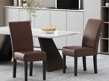 Contemporary Dining Chair With Rubberwood Legs (Set of 2)