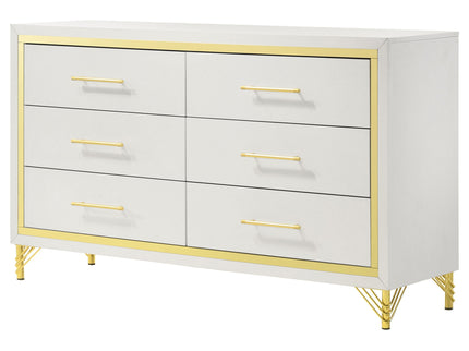 Chesney - 6 Drawer Bedroom Dresser - White