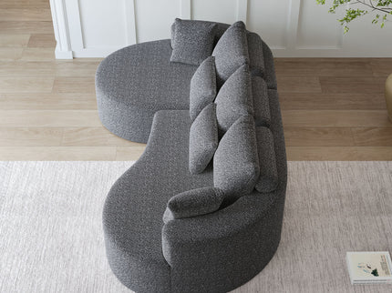 Curved Oversized Sectional Sofa With Extra Deep Seat