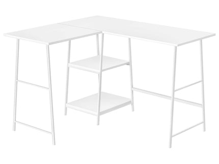 Computer Desk, Home Office, Corner, Storage Shelves, L Shape, Work, Laptop, Contemporary, Modern - Base