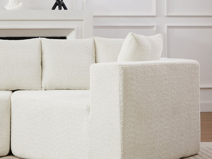 L - Shaped Modular Sofa With Deep Seat And 11 Pillows