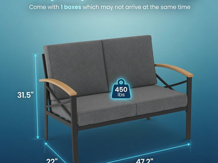 Outdoor Loveseat With Washable Cushions