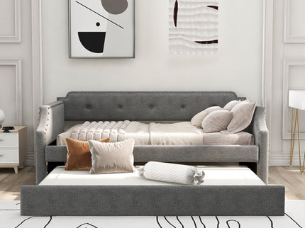Upholstered Daybed With Trundle