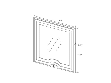 Isaiah - Mirror With Upholstered Frame And LED Lighting