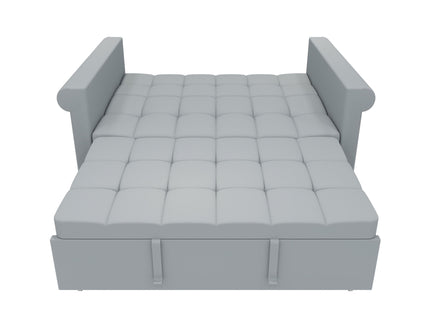 Compact Loveseat With Trundle Sleeper And Storage Pocket - Gray