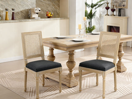 Dining Chairs With Square Back (Set of 2)
