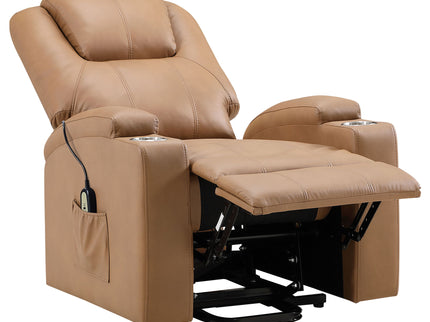 Macklin - Power Lift Massage Recliner With Heat And Dual Cupholders