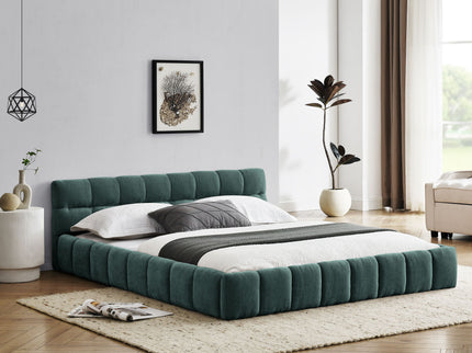 Modern Platform Bed Frame With Thick Fabric