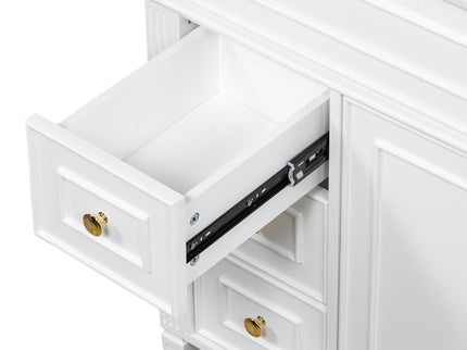 Bathroom Vanity With Sink, 3 Drawers & 2 Soft-Close Doors