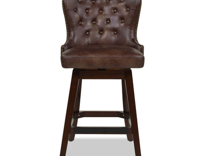 Holmes - Tufted High Back 360 Swivel Counter Height Barstool