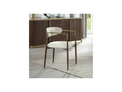 Clayten - Arm Chair (Set of 2) - Brown Oak / Off White