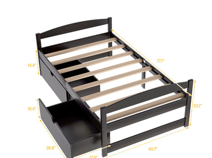 Platform Bed With 2 Drawers