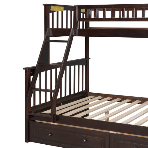 Bunk Bed With Drawers, Convertible Storage Bed