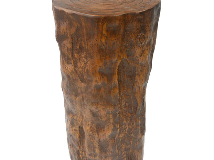 Tree Stump Side Table, Indoor / Outdoor Use - Antique Brown