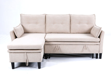 L-Shaped Reversible Chaise Sectional Sofa With Storage