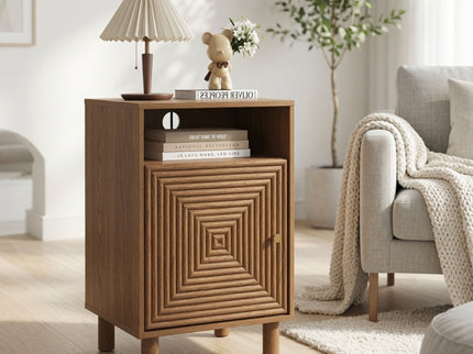 Nightstand With Charging Station & Storage