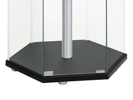 Tenley - 4 Shelf Curio Cabinet With Hexagonal Design