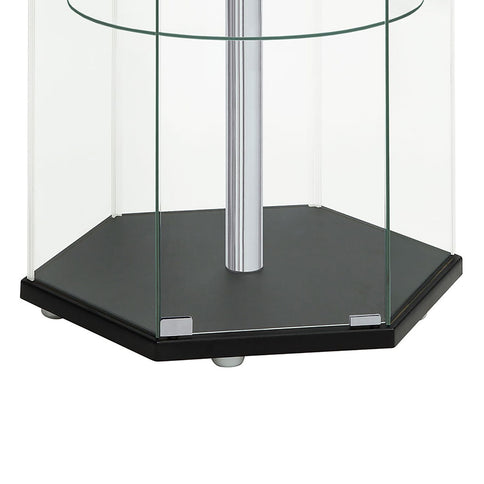 Tenley - 4 Shelf Curio Cabinet With Hexagonal Design