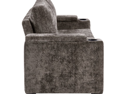 Pull Out Sofa Bed Loveseat With Twin Mattress, Cup Holders And Arm Storage