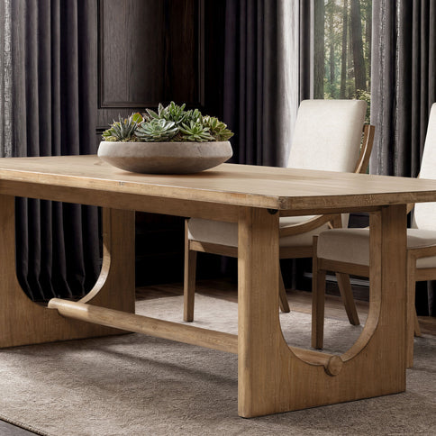 Turnkey - 8 Seater Dining Table - Antique Brown