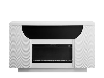Aurora - Fireplace TV Lift With Adjustable Temperature And LED Colors - White