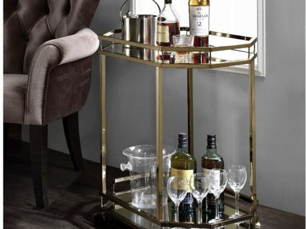 Lacole - Mirrior Serving Cart - Champagne
