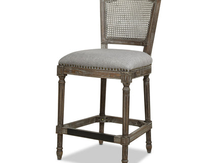 Triomphe - Rattan Wicker High Back Armless Counter Bar Stool