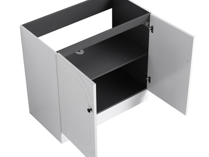 Contemporary Freestanding Bathroom Vanity With Resin Sink & Soft-Close Cabinet Doors