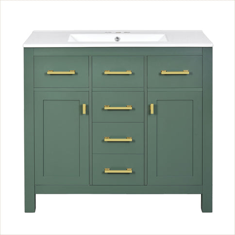 Bathroom Vanity With Sink Combo Set, Modern Bathroom Cabinet With 4 Drawers