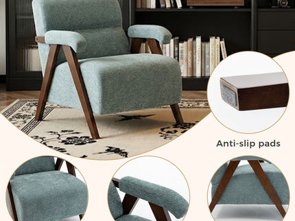 Modern Accent Chair With Tufted Armchair For Reading Room