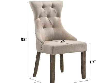 Gabrian - Two Tone Reclaimed Side Chair (Set of 2) - Beige / Gray