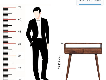 Solid Wood Curved Console Table