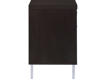 5 Drawer Credenza With Open Shelving - Cappuccino