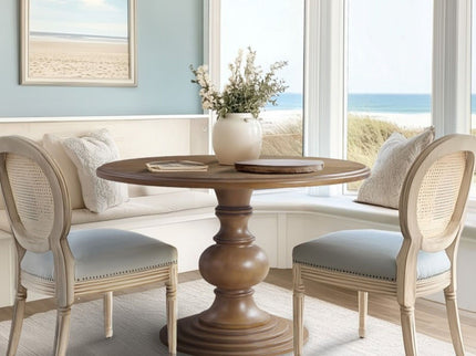 Round Pedestal Dining Table - Walnut