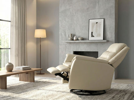 Swivel Recliner With Manual Adjustable Footrest