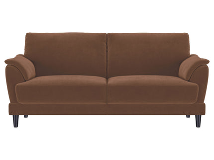 Dania - 2 Piece Upholstered Crescent Arm Sofa Set - Rust