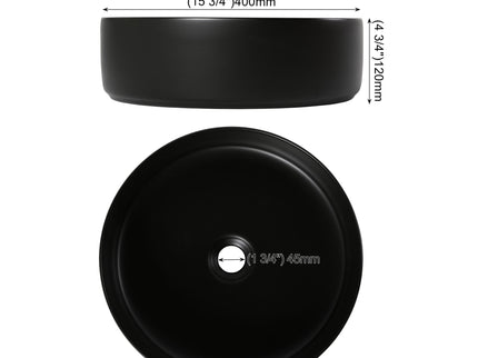 Floating Bathroom Vanity With Glossy Round Vessel Sink