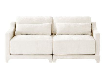 Elegant Sofa With Ergonomic Design And Lumbar Pillows