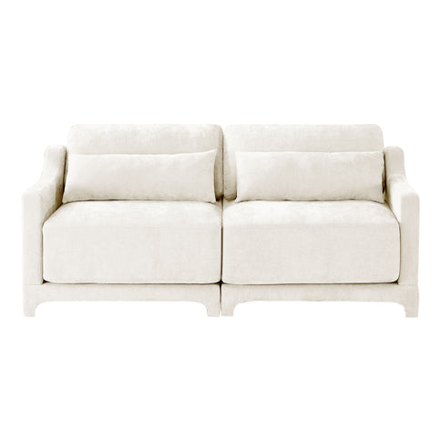 Elegant Sofa With Ergonomic Design And Lumbar Pillows