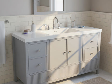 Bathroom Vanity With Separate Sink, Soft Close Doors And 4 Drawers