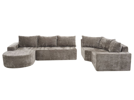 U-Shaped Oversized Modular Cloud Sectional Sofa With Deep Seat For Living Room