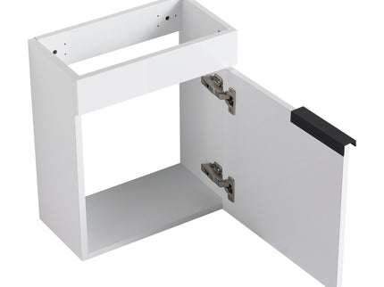 Wall Mounted Bathroom Vanity With Sink And Storage Rack, Soft Close Doors