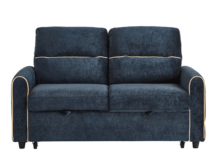 Pull Out Sofa Bed With Adjustable 3 Position Backrest, USB Charging Ports, Side Pockets