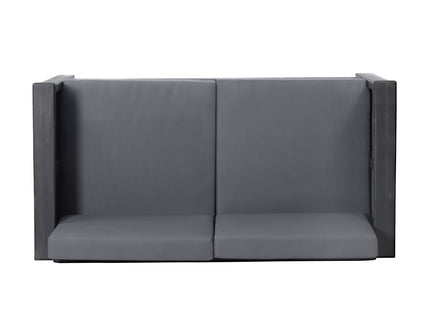 Acacia Wood Loveseat And Coffee Table Set With Cushions