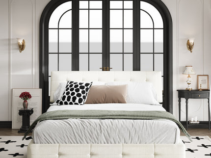 Tufted Headboard With Extra-Large Ultra-Soft Cloud Pillow Design