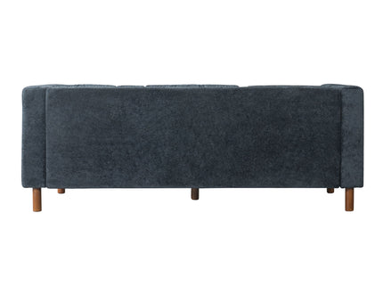 3 Seater Sofa With Square Arms, Tufted Pillow Back For Living Room