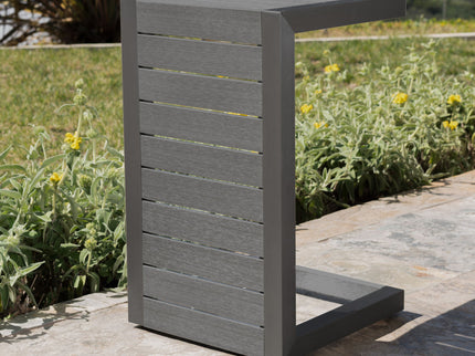 Aluminum Outdoor C - Shaped Side Table For Patio