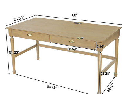Modern Writing Desk With Drawers For Home Office