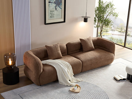 Sectional Sofa With Durable Fabric, Solid Wood Frame, And High Density Sponge Fill