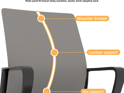 Minimalist Office Chair & Soft Backrest
